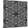 Black And White 3D Cubes Illustration - Escher Style-Kamira-Mounted Art Print