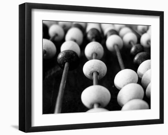 Black And White Abacus-mrvalography-Framed Photographic Print