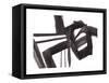 Black and White Abstract Painting 1-Jaime Derringer-Framed Stretched Canvas