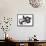 Black and White Abstract Painting 1-Jaime Derringer-Framed Stretched Canvas displayed on a wall