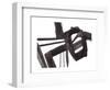 Black and White Abstract Painting 1-Jaime Derringer-Framed Giclee Print