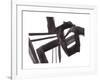 Black and White Abstract Painting 1-Jaime Derringer-Framed Giclee Print