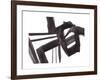 Black and White Abstract Painting 1-Jaime Derringer-Framed Giclee Print