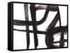 Black and White Abstract Painting 2-Jaime Derringer-Framed Stretched Canvas