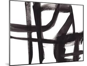 Black and White Abstract Painting 2-Jaime Derringer-Mounted Giclee Print