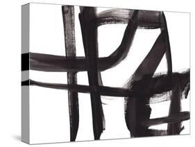 Black and White Abstract Painting 2-Jaime Derringer-Stretched Canvas