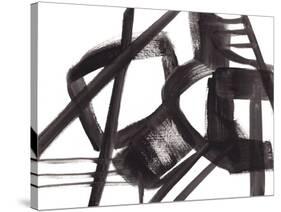Black and White Abstract Painting 3-Jaime Derringer-Stretched Canvas