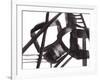 Black and White Abstract Painting 3-Jaime Derringer-Framed Giclee Print