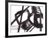 Black and White Abstract Painting 3-Jaime Derringer-Framed Giclee Print