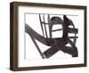 Black and White Abstract Painting 4-Jaime Derringer-Framed Giclee Print