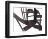 Black and White Abstract Painting 4-Jaime Derringer-Framed Giclee Print