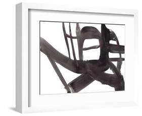 Black and White Abstract Painting 4-Jaime Derringer-Framed Giclee Print