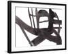 Black and White Abstract Painting 4-Jaime Derringer-Framed Giclee Print