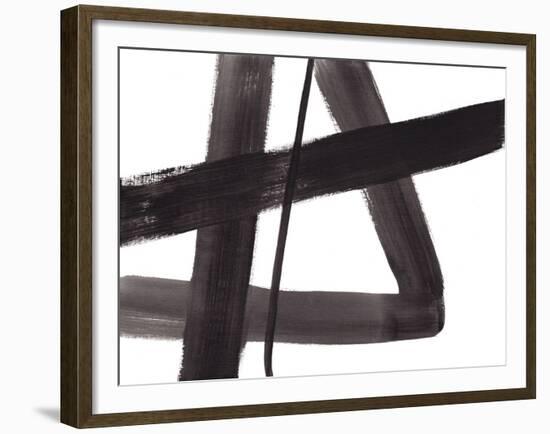 Black and White Abstract Painting 5-Jaime Derringer-Framed Giclee Print