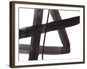 Black and White Abstract Painting 5-Jaime Derringer-Framed Giclee Print