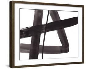 Black and White Abstract Painting 5-Jaime Derringer-Framed Giclee Print