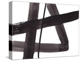 Black and White Abstract Painting 5-Jaime Derringer-Stretched Canvas