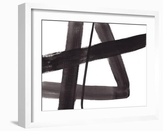 Black and White Abstract Painting 5-Jaime Derringer-Framed Giclee Print