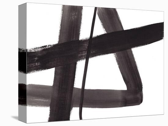 Black and White Abstract Painting 5-Jaime Derringer-Stretched Canvas