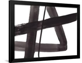 Black and White Abstract Painting 5-Jaime Derringer-Framed Giclee Print