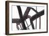 Black and White Abstract Painting 6-Jaime Derringer-Framed Giclee Print