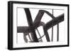 Black and White Abstract Painting 6-Jaime Derringer-Framed Giclee Print