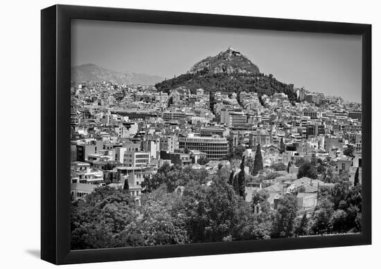 Black and White Athens Greece-null-Framed Poster