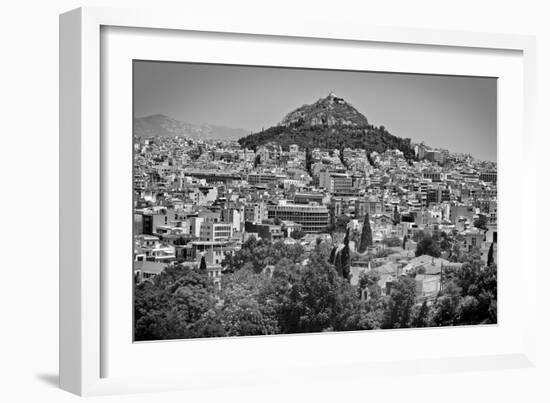 Black and White Athens Greece-null-Framed Photo