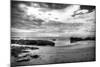 Black and White Beach-Nish Nalbandian-Mounted Art Print