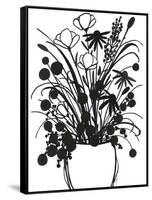 Black and White Bouquet 1-Filippo Ioco-Framed Stretched Canvas