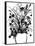 Black and White Bouquet 1-Filippo Ioco-Framed Stretched Canvas