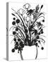Black and White Bouquet 1-Filippo Ioco-Stretched Canvas