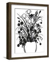 Black and White Bouquet 1-Filippo Ioco-Framed Art Print