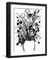 Black and White Bouquet 1-Filippo Ioco-Framed Art Print