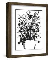 Black and White Bouquet 1-Filippo Ioco-Framed Art Print