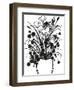 Black and White Bouquet 1-Filippo Ioco-Framed Art Print