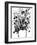 Black and White Bouquet 1-Filippo Ioco-Framed Art Print