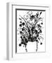 Black and White Bouquet 1-Filippo Ioco-Framed Art Print