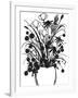 Black and White Bouquet 1-Filippo Ioco-Framed Art Print