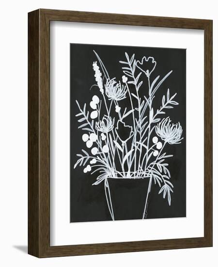 Black and White Bouquet 2-Filippo Ioco-Framed Art Print