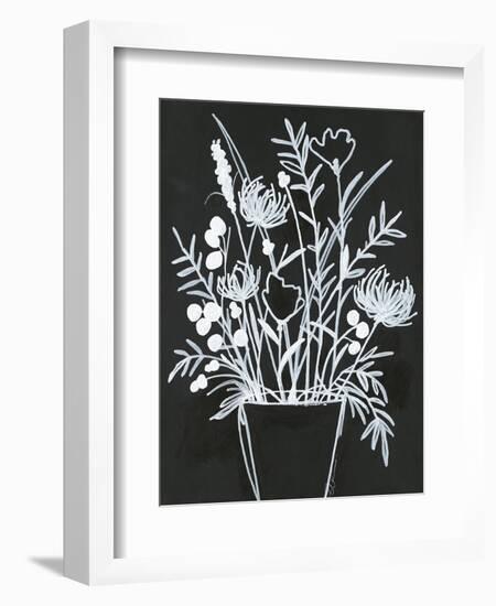 Black and White Bouquet 2-Filippo Ioco-Framed Art Print