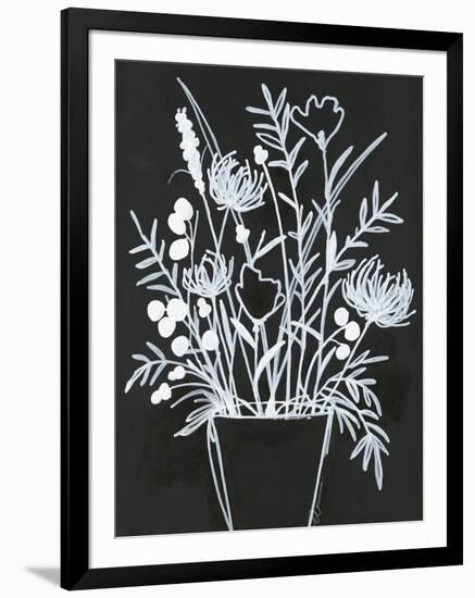 Black and White Bouquet 2-Filippo Ioco-Framed Art Print