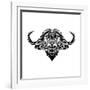 Black and White Buffalo Mesh-Lisa Kroll-Framed Art Print