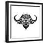 Black and White Buffalo Mesh-Lisa Kroll-Framed Art Print