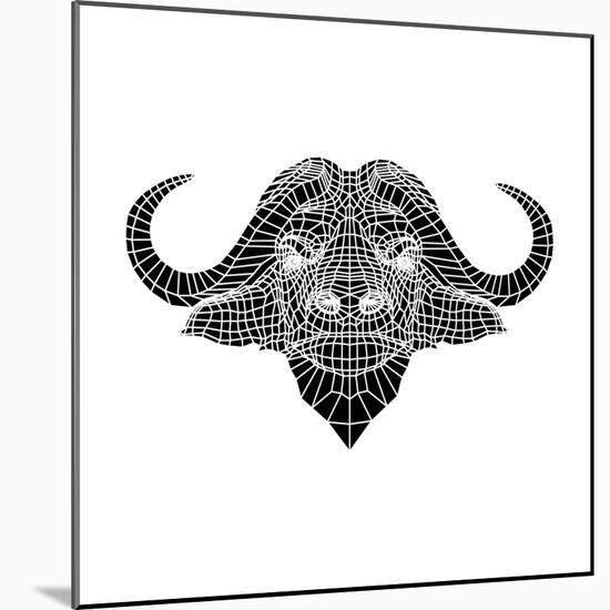 Black and White Buffalo Mesh-Lisa Kroll-Mounted Art Print