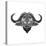 Black and White Buffalo Mesh-Lisa Kroll-Stretched Canvas