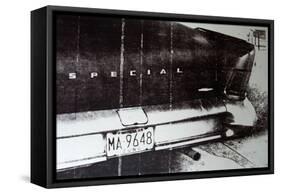 Black and White Car-David Studwell-Framed Stretched Canvas