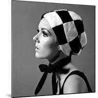 Black and White Checked Bonnet, 1960s-John French-Mounted Premium Giclee Print