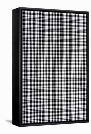 Black And White Checkered Cloth-RuslanOmega-Framed Stretched Canvas