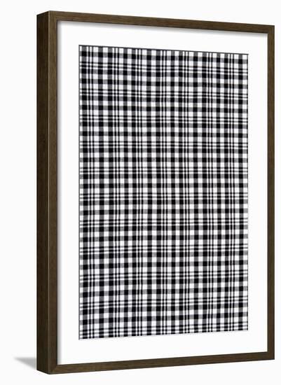 Black And White Checkered Cloth-RuslanOmega-Framed Art Print